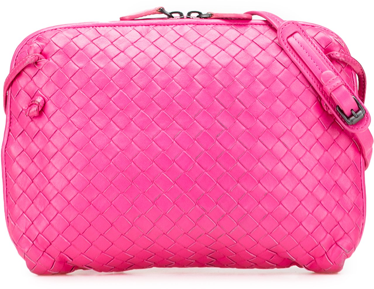 Bottega Veneta Nappa Intrecciato Nodini Crossbody Roze