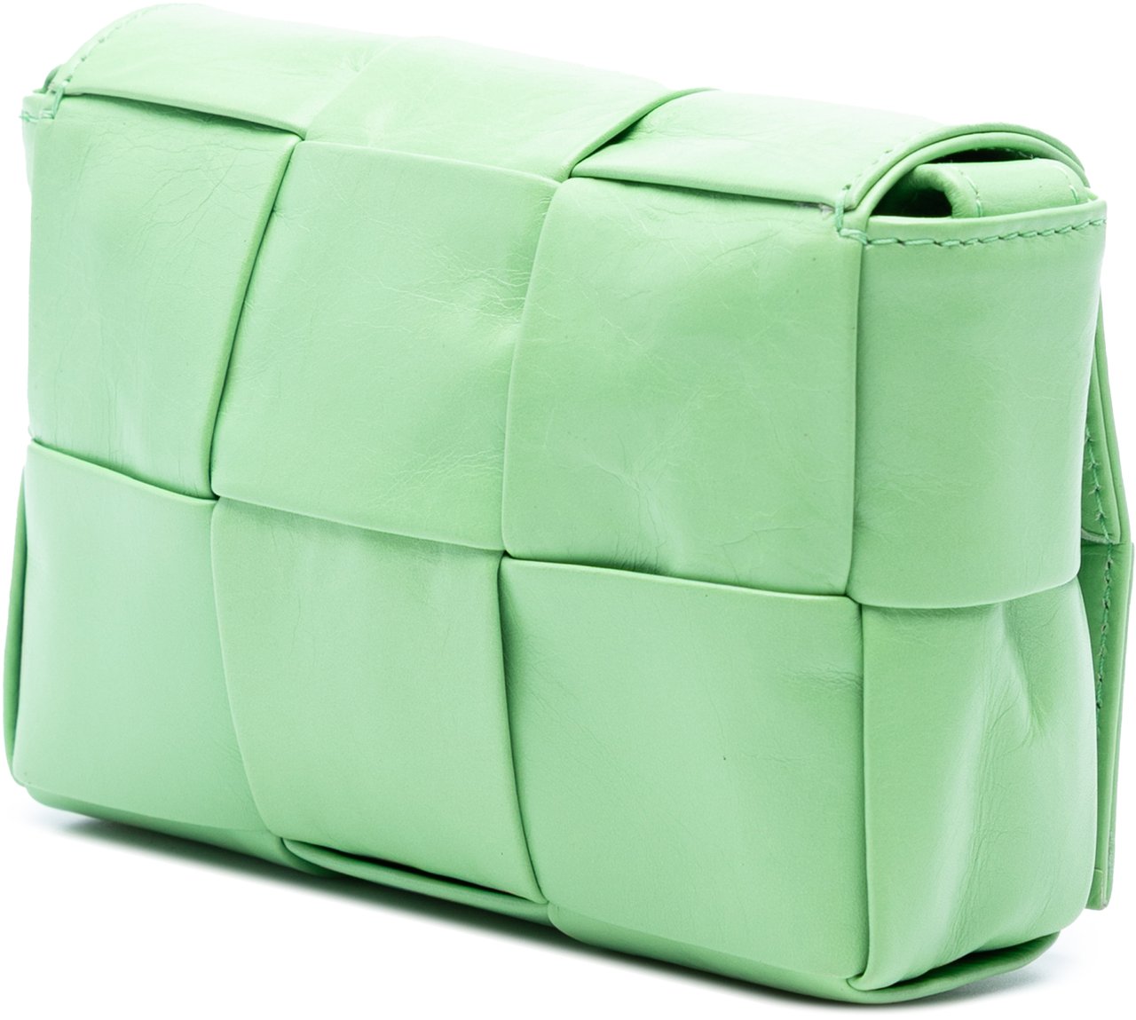 Bottega Veneta Extra Mini Nappa Intrecciato Cassette Crossbody Groen