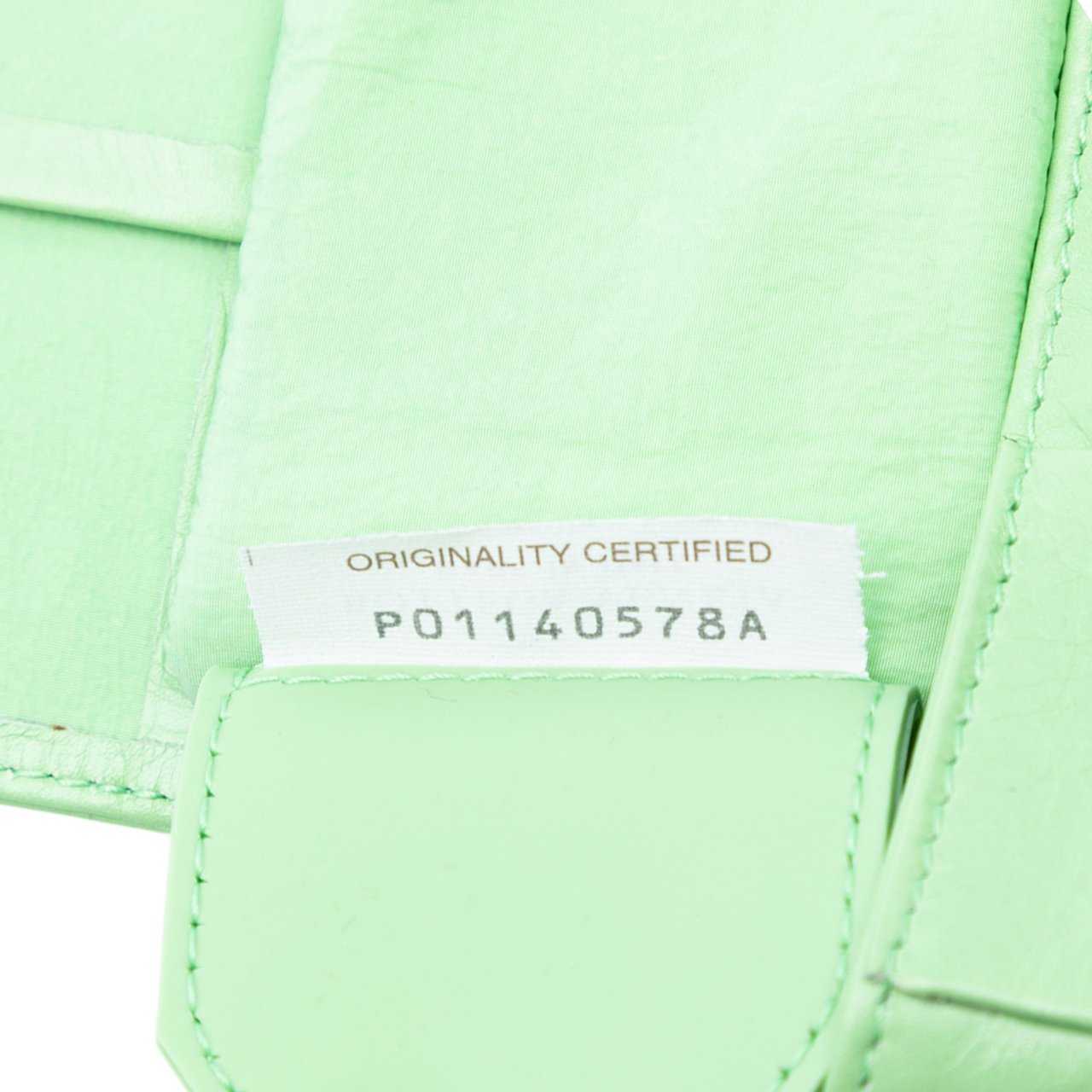 Bottega Veneta Extra Mini Nappa Intrecciato Cassette Crossbody Groen