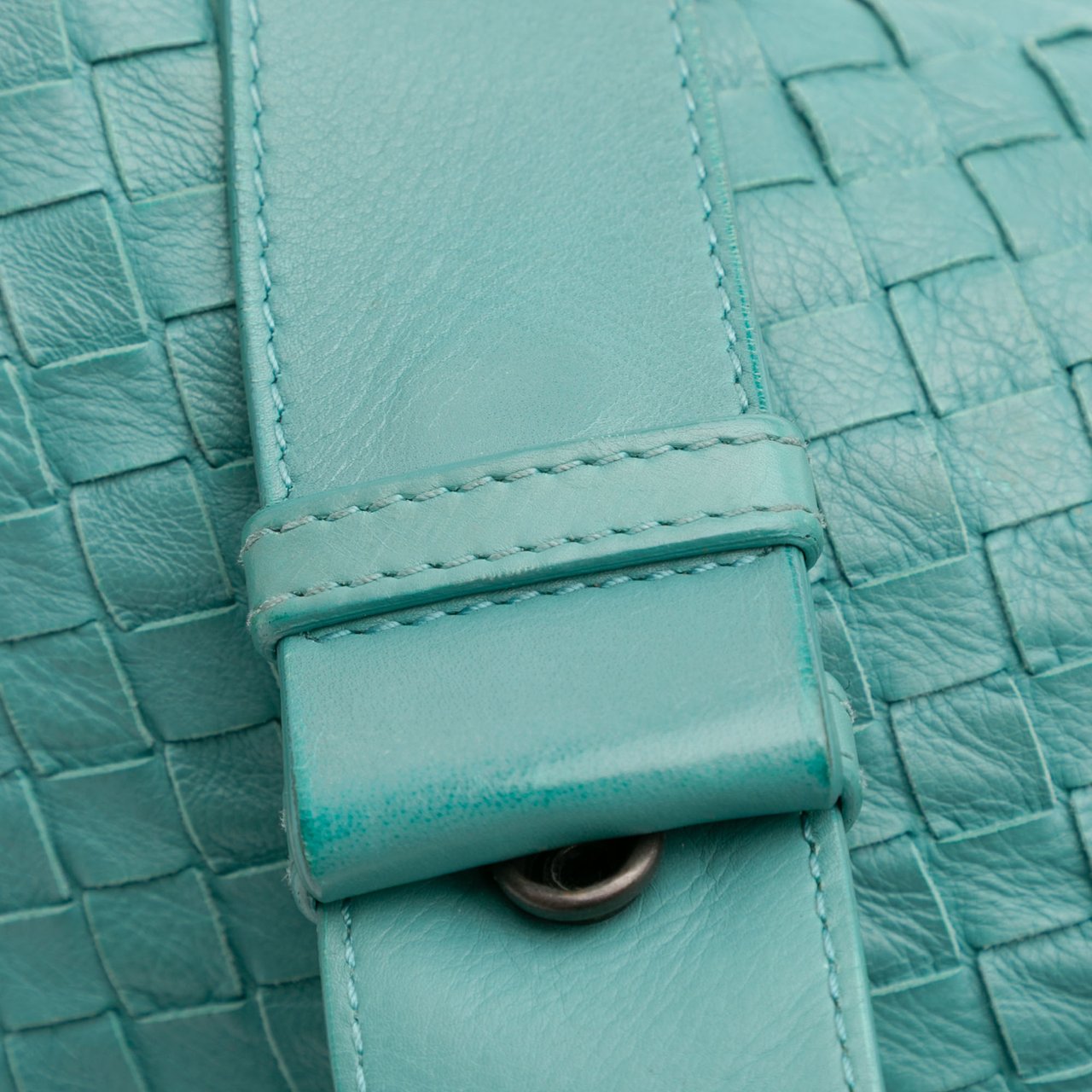 Bottega Veneta Nappa Intrecciato Crossbody Blauw