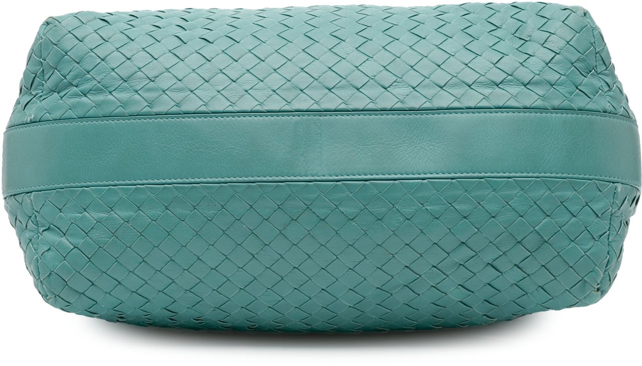 Bottega Veneta Nappa Intrecciato Crossbody Blauw