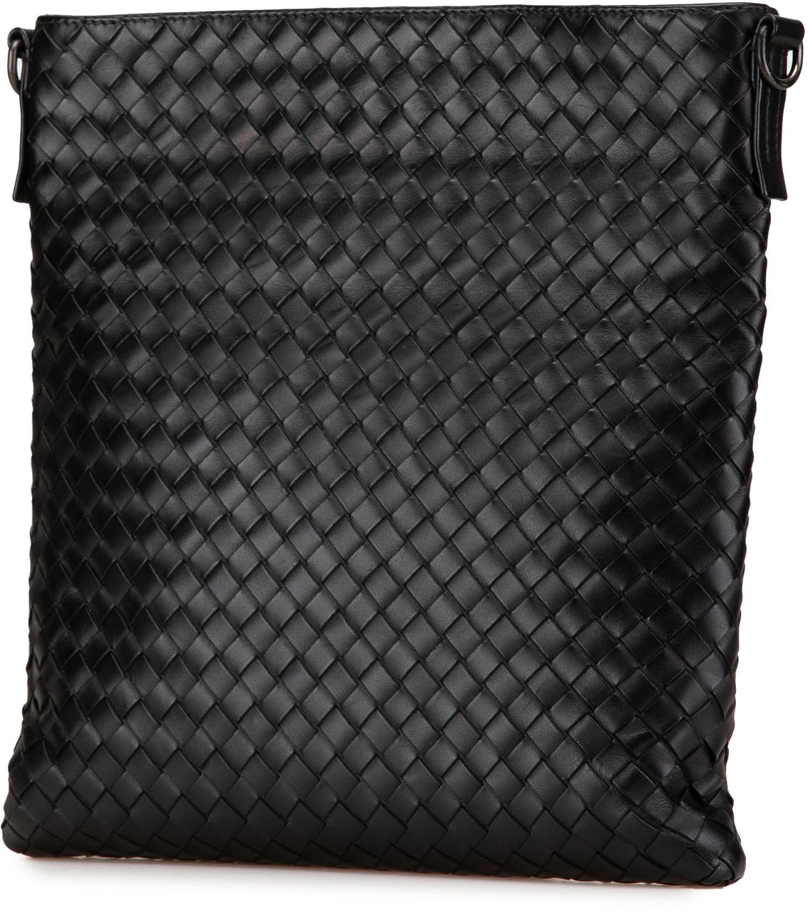 Bottega Veneta Leather Intrecciato Crossbody Zwart