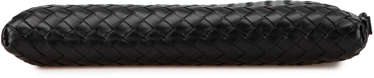 Bottega Veneta Leather Intrecciato Crossbody Zwart