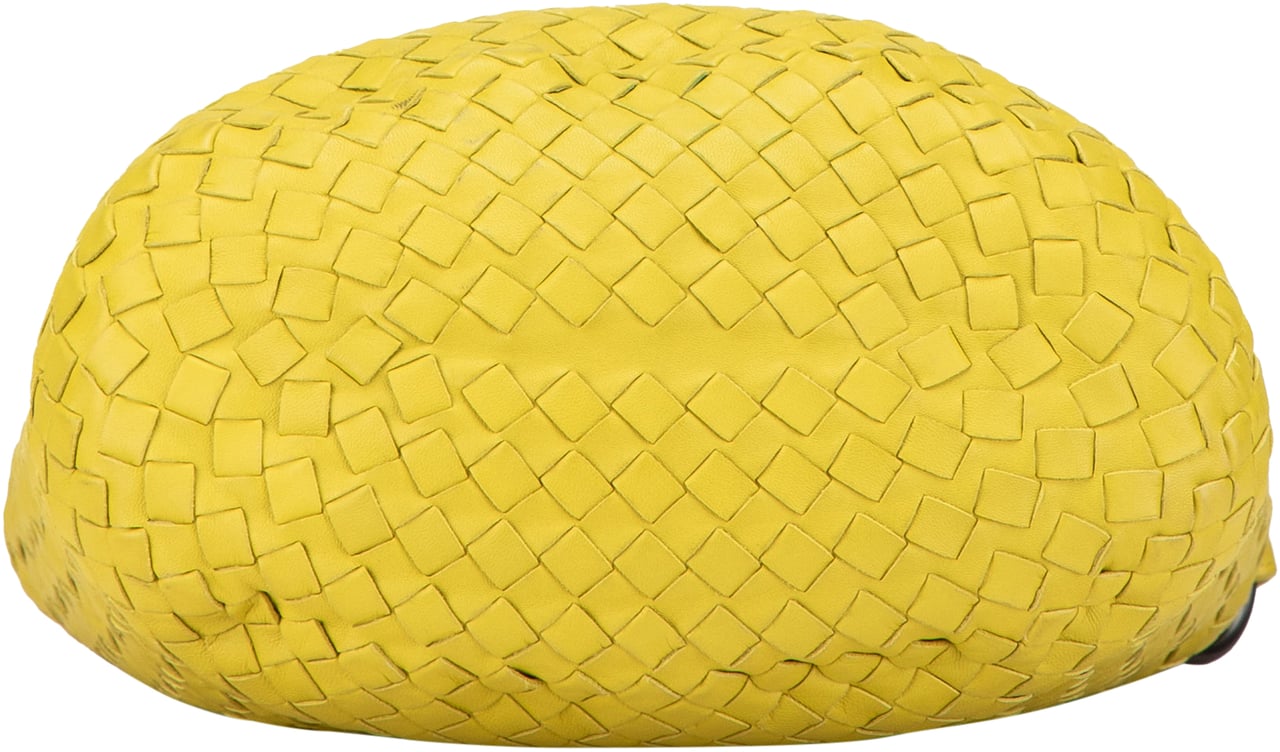 Bottega Veneta Nappa Intrecciato Bucket Bag Geel