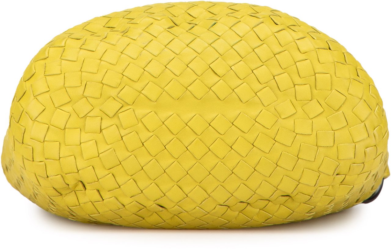 Bottega Veneta Nappa Intrecciato Bucket Bag Geel