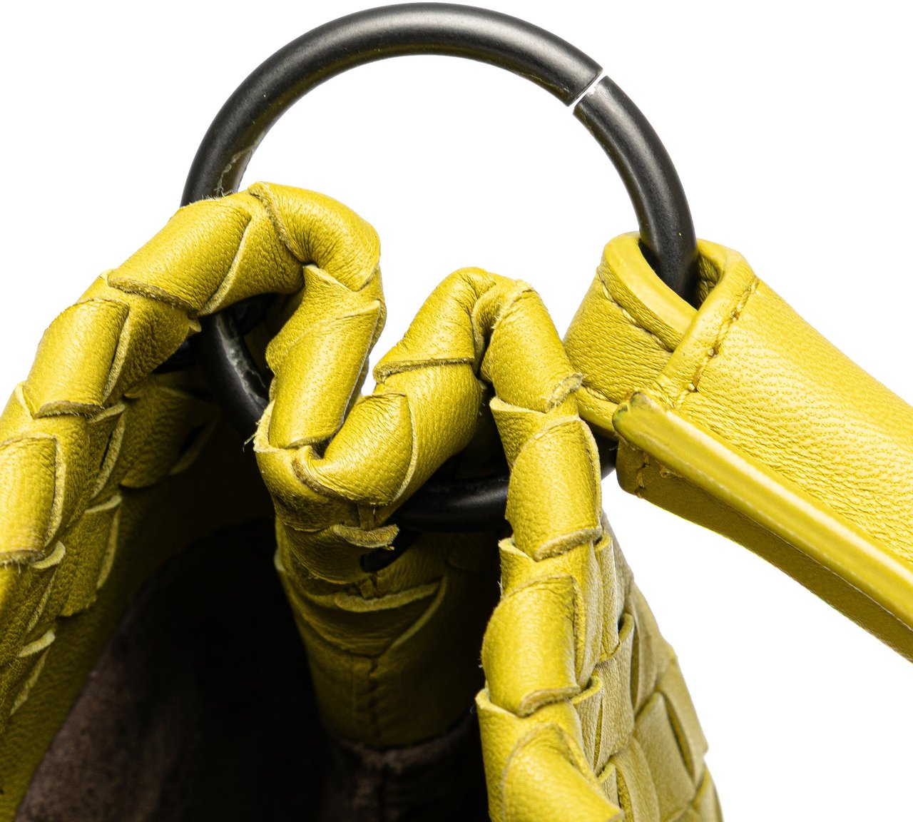 Bottega Veneta Nappa Intrecciato Bucket Bag Geel