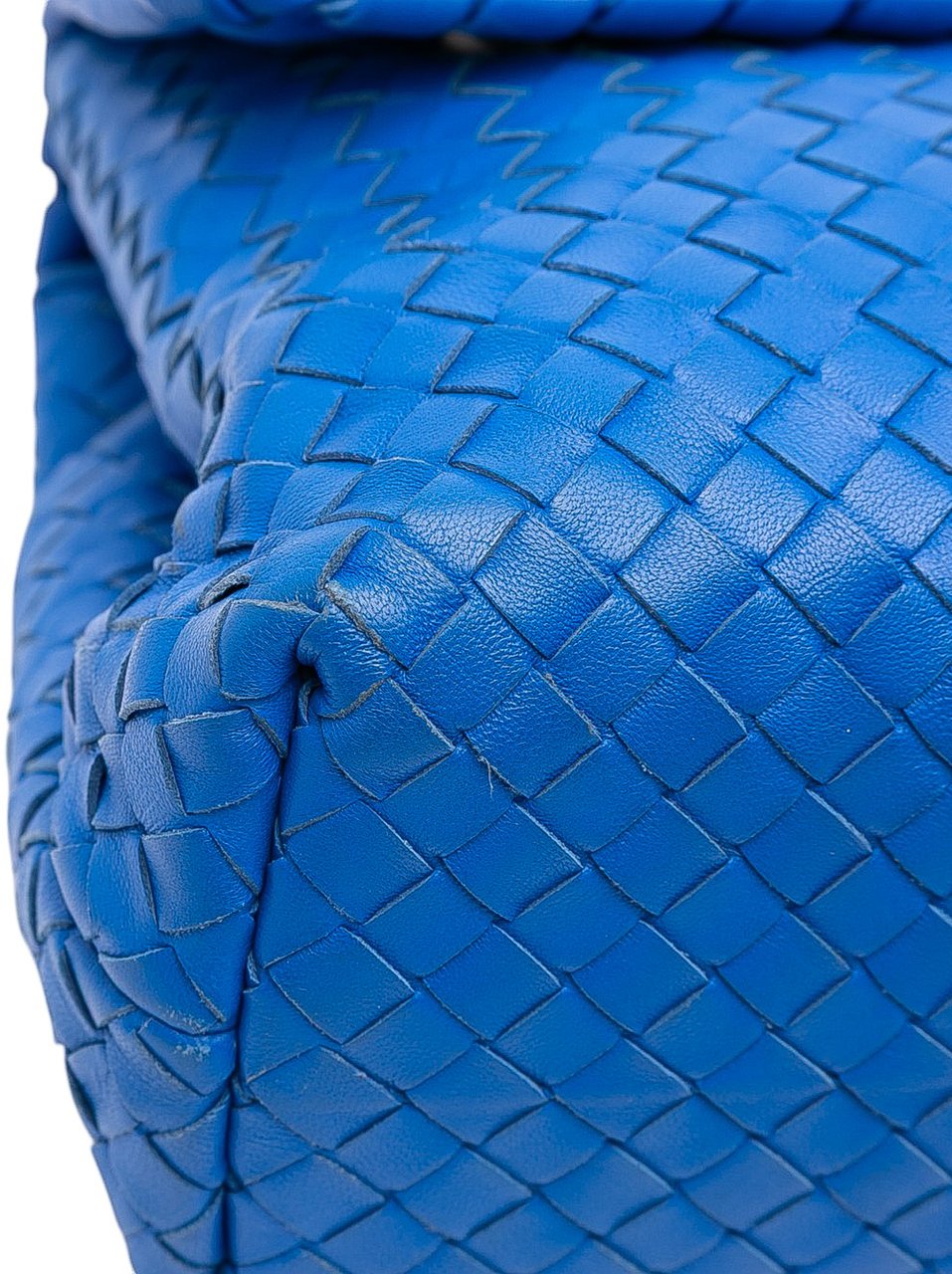 Bottega Veneta Medium Nappa Intrecciato Olimpia Crossbody Blauw