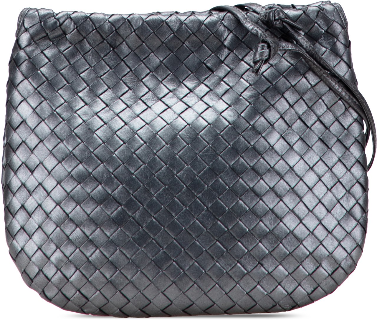 Bottega Veneta Nappa Intrecciato Crossbody Zilver