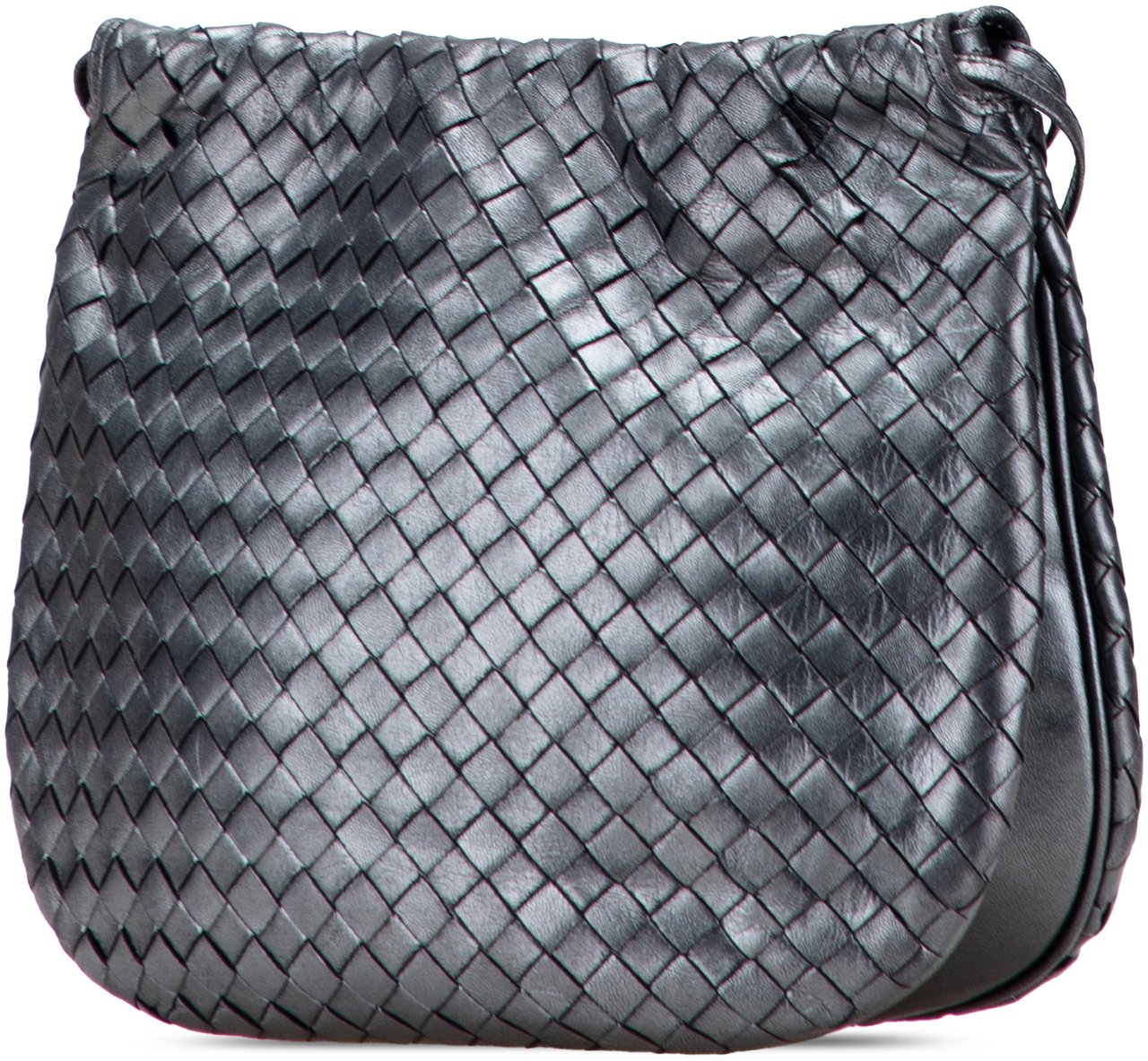 Bottega Veneta Nappa Intrecciato Crossbody Zilver