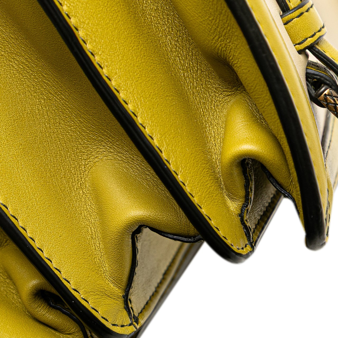 Bottega Veneta Bicolor Leather City Knot Shoulder Bag Bruin