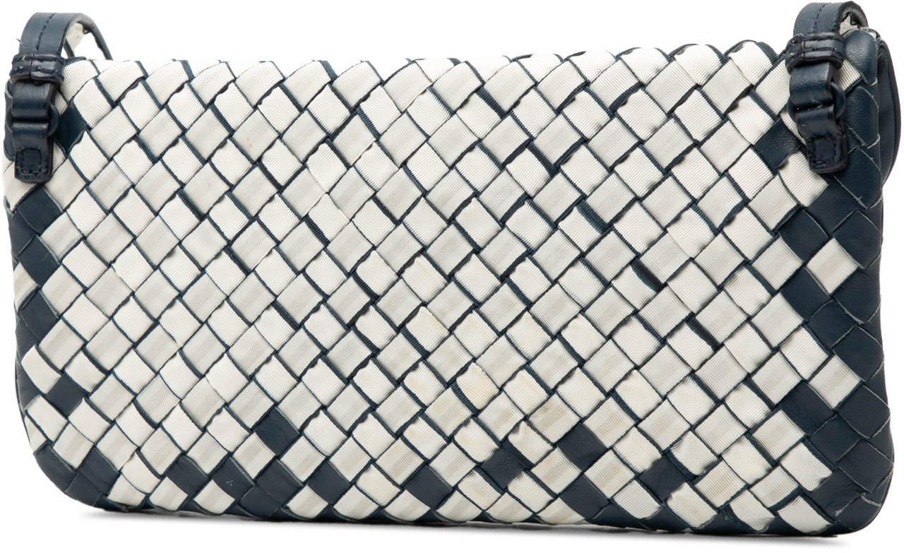 Bottega Veneta Mini Nylon and Nappa Intrecciato Turn Lock Crossbody Wit