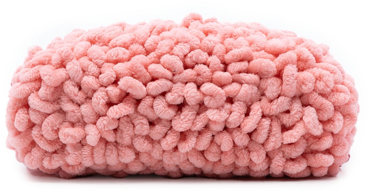 Bottega Veneta Teen Chenille The Pouch Crossbody Roze