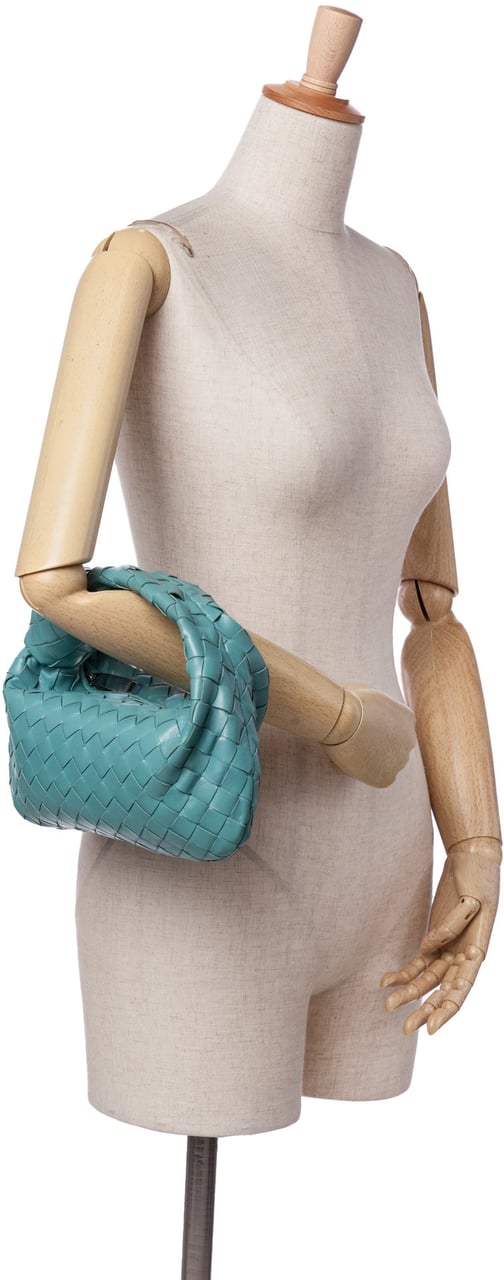 Bottega Veneta Mini Nappa Intrecciato Jodie Blauw