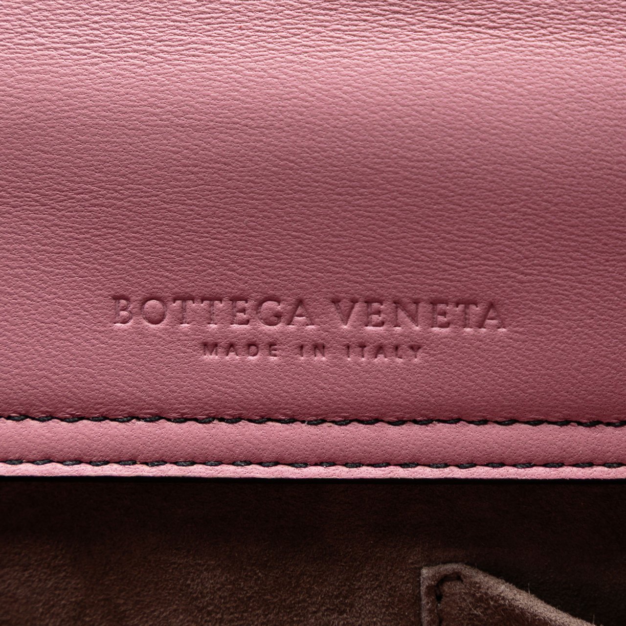 Bottega Veneta Nappa Intrecciato Chain Shoulder Bag Roze