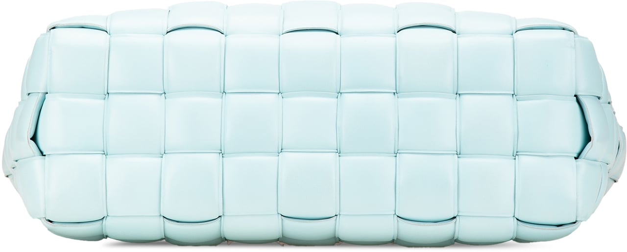 Bottega Veneta Large Lambskin Intreccio Padded Tote Blauw