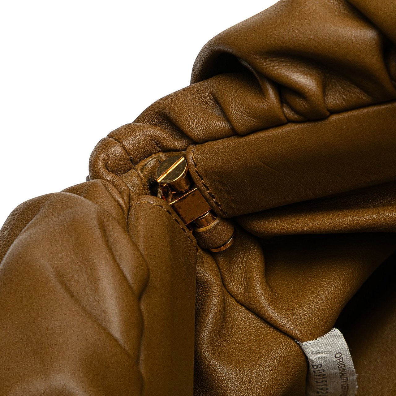 Bottega Veneta Lambskin Chain Pouch Bruin