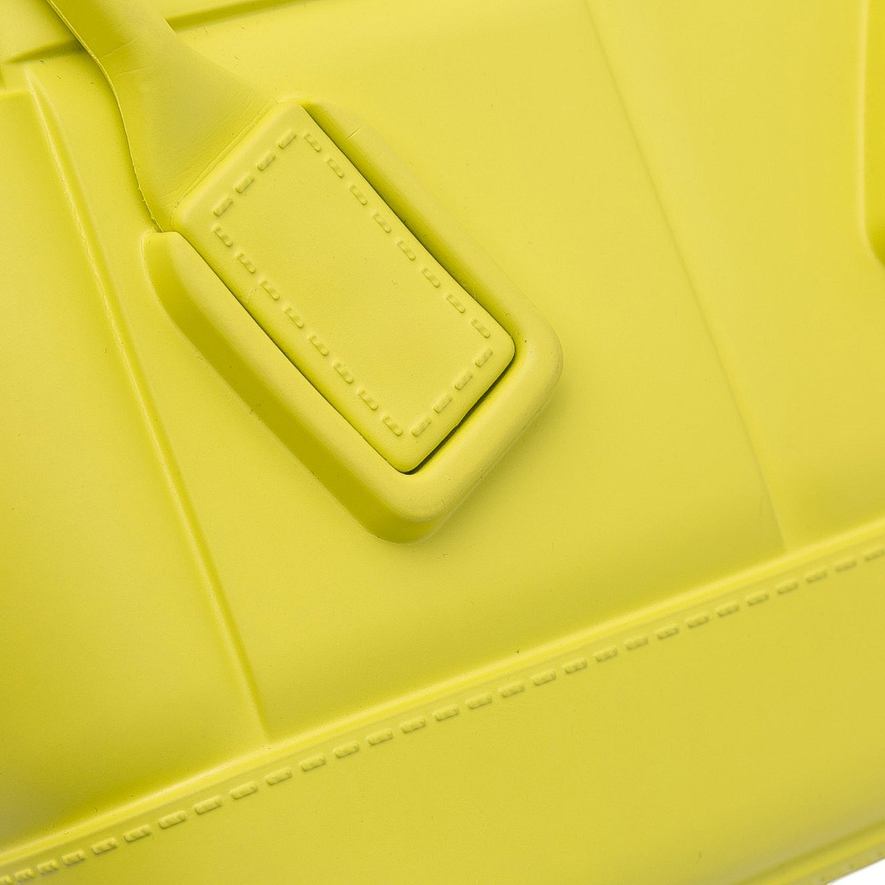 Bottega Veneta Mini Rubber Arco Shopping Bag Groen