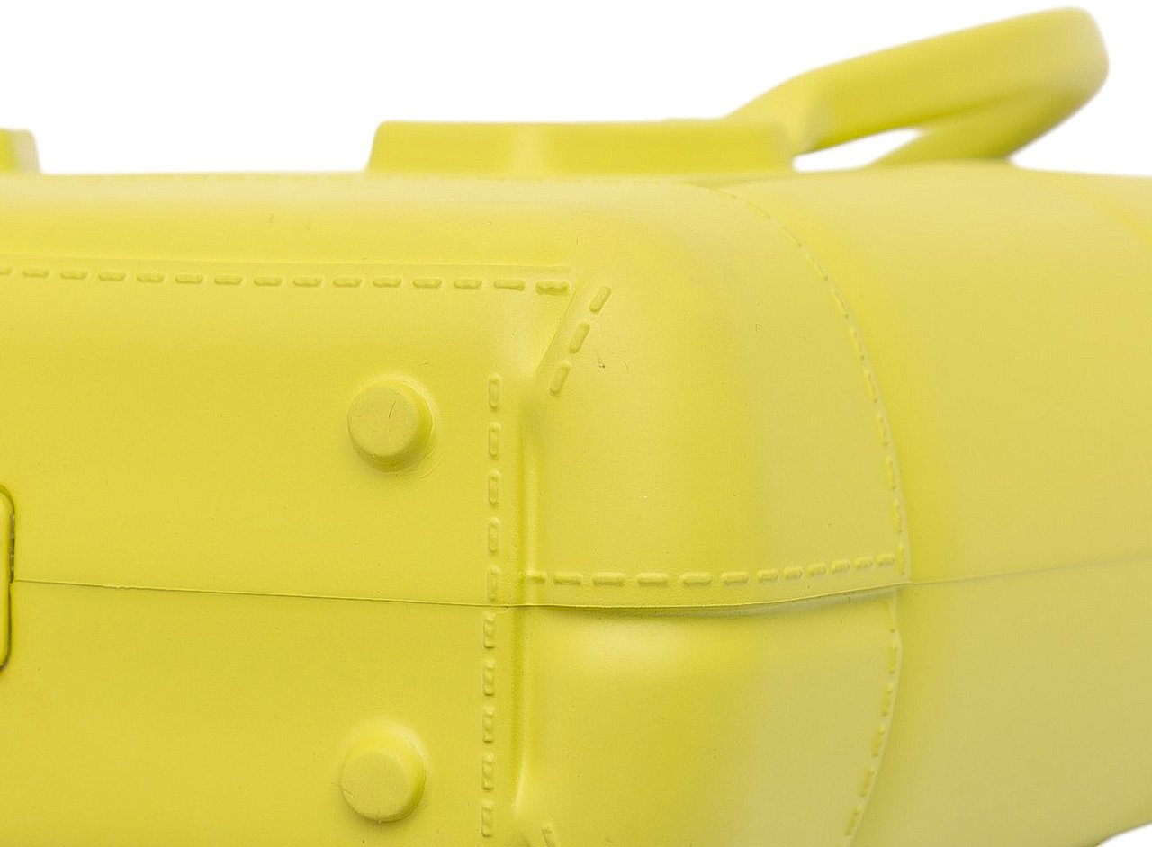 Bottega Veneta Mini Rubber Arco Shopping Bag Groen