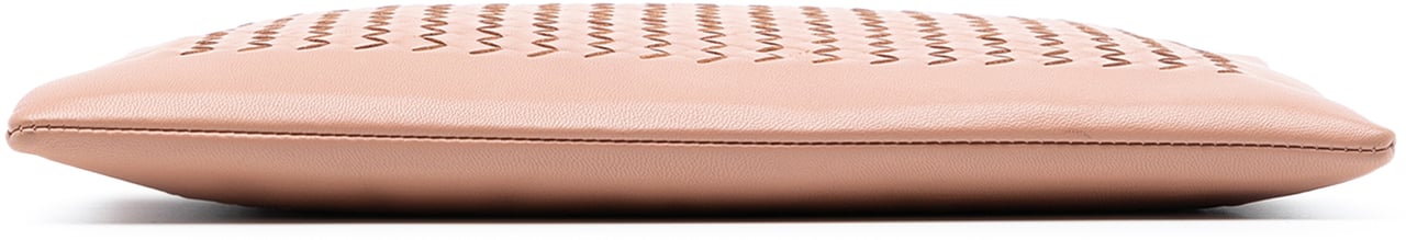 Bottega Veneta Nappa Intrecciato Zip Wristlet Pouch Bruin