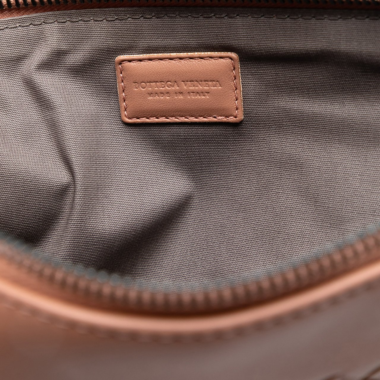 Bottega Veneta Nappa Intrecciato Zip Wristlet Pouch Bruin