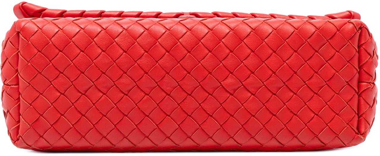 Bottega Veneta Small Nappa Intrecciato Olimpia Shoulder Bag Rood