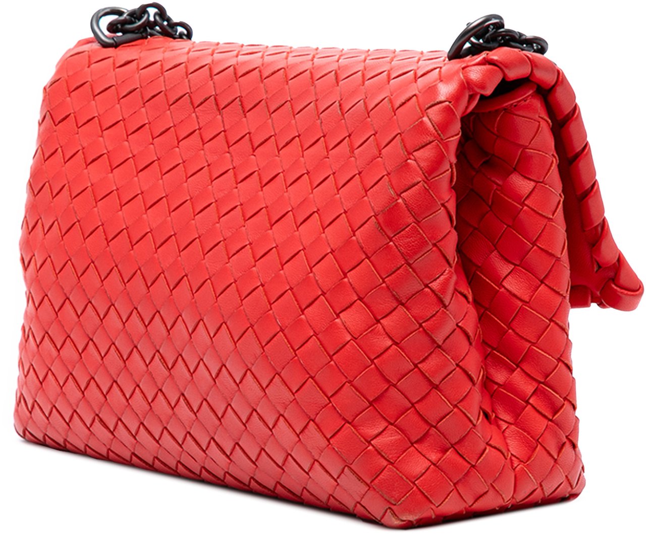Bottega Veneta Small Nappa Intrecciato Olimpia Shoulder Bag Rood