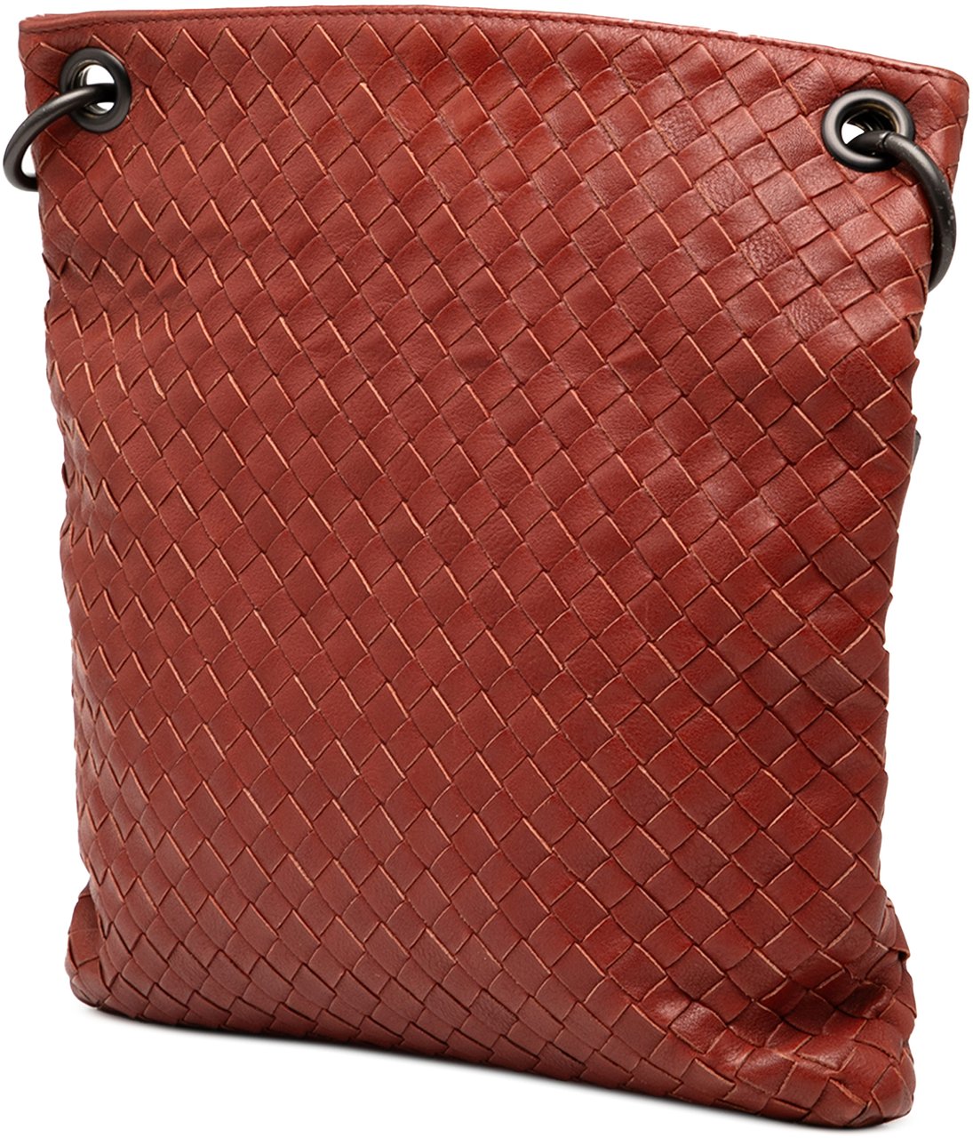 Bottega Veneta Leather Intrecciato Crossbody Bruin