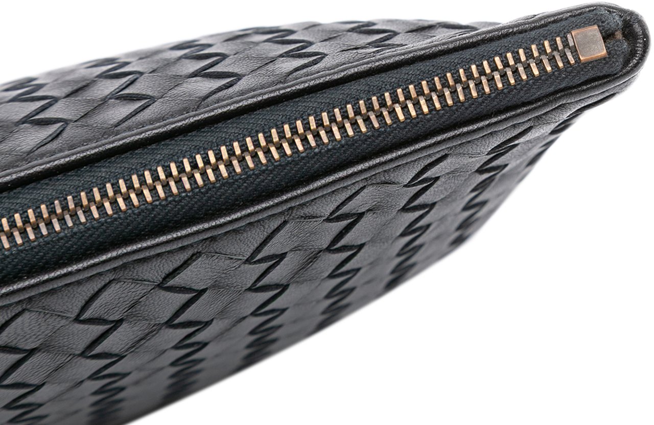 Bottega Veneta Nappa Intrecciato Clutch Zwart