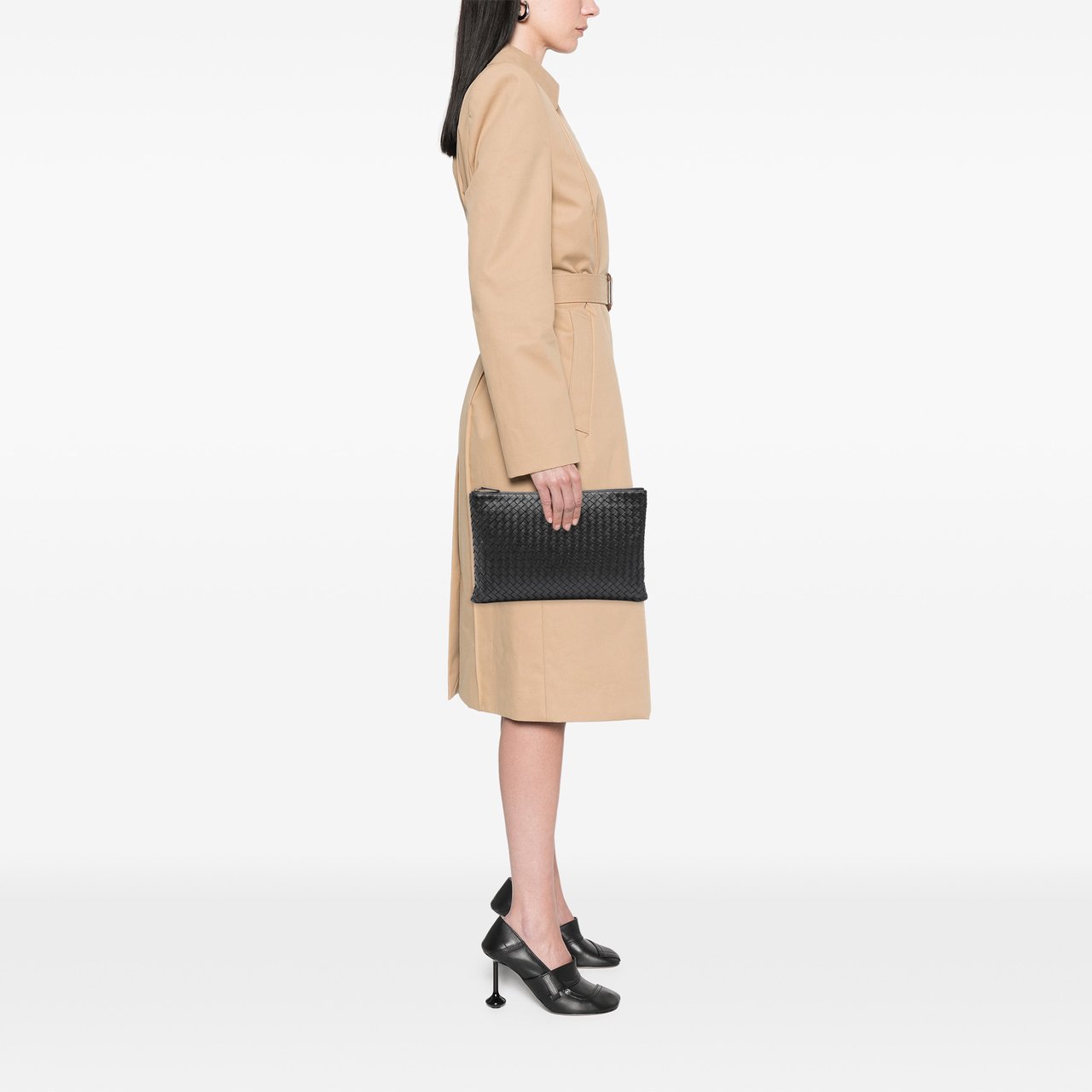 Bottega Veneta Nappa Intrecciato Clutch Zwart