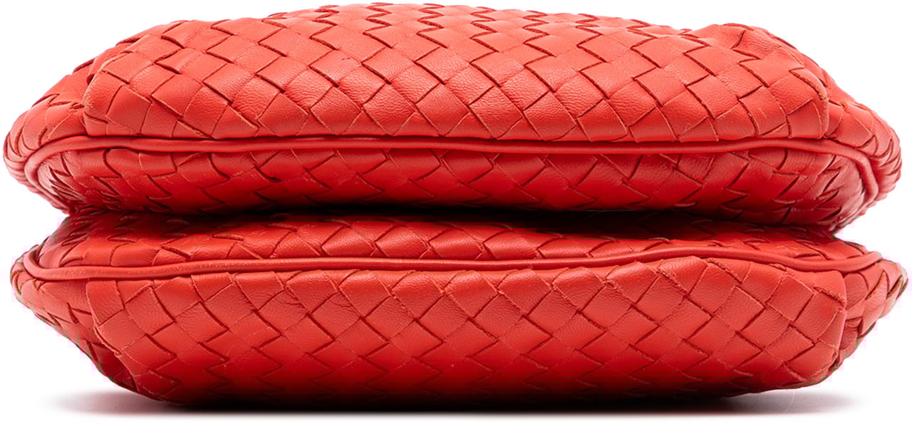 Bottega Veneta Nappa Intrecciato Drawstring Crossbody Oranje