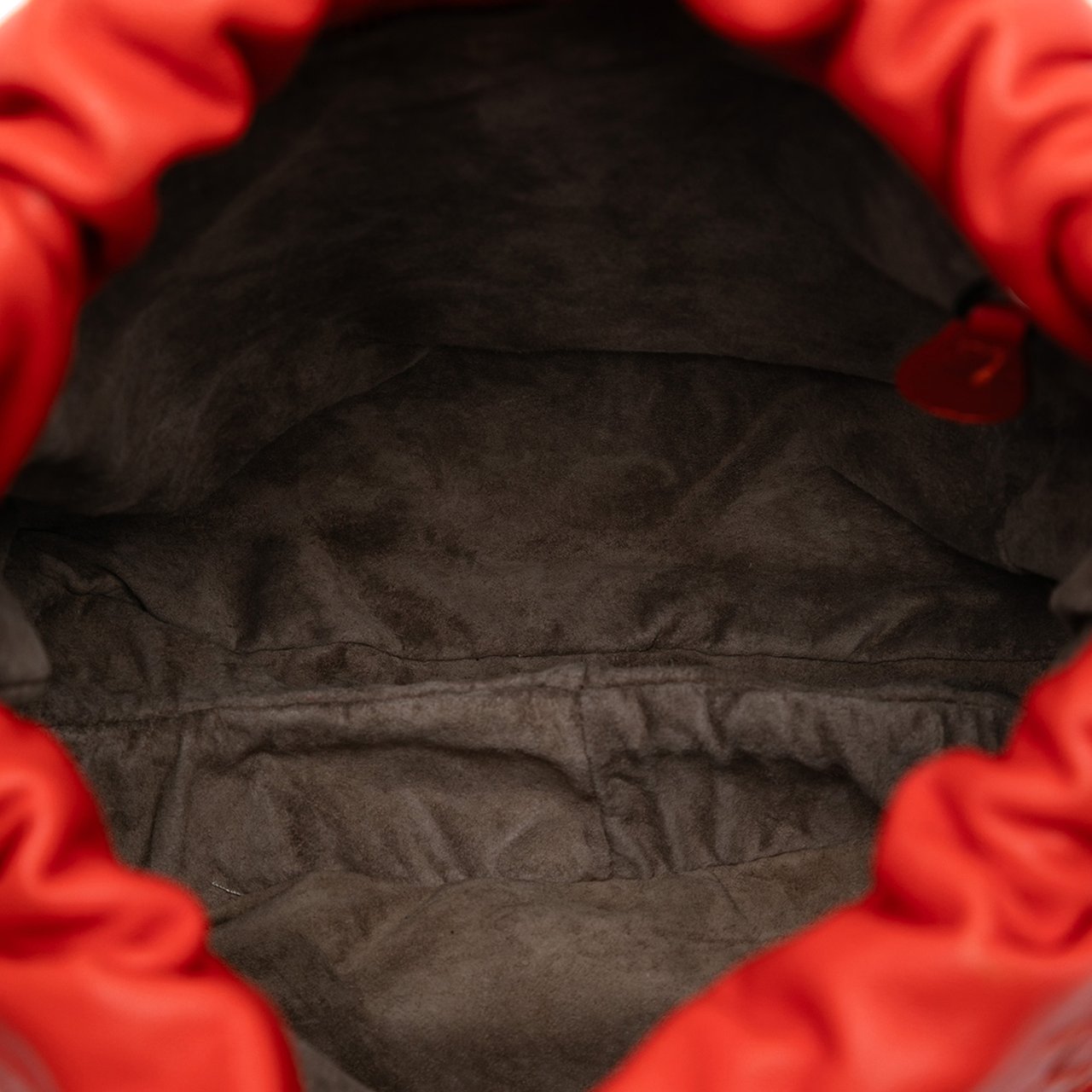 Bottega Veneta Nappa Intrecciato Drawstring Crossbody Oranje