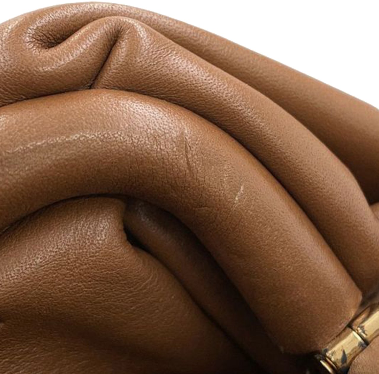 Bottega Veneta Lambskin The Extra Mini Pouch Crossbody Bruin