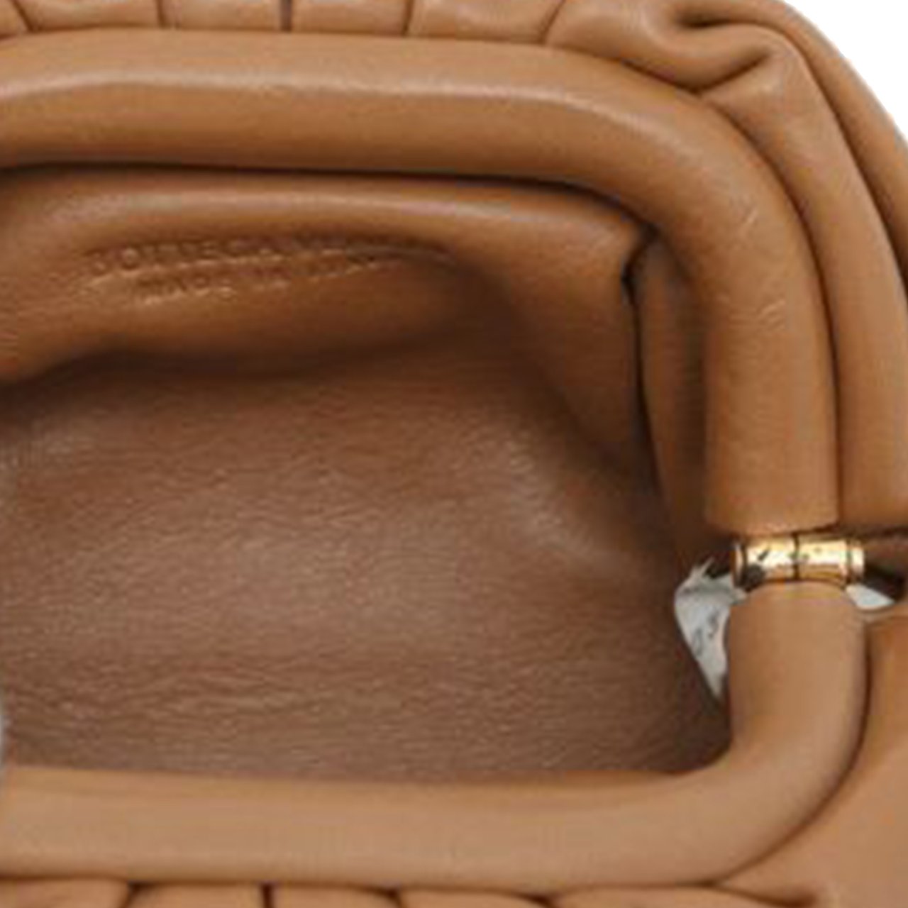 Bottega Veneta Lambskin The Extra Mini Pouch Crossbody Bruin