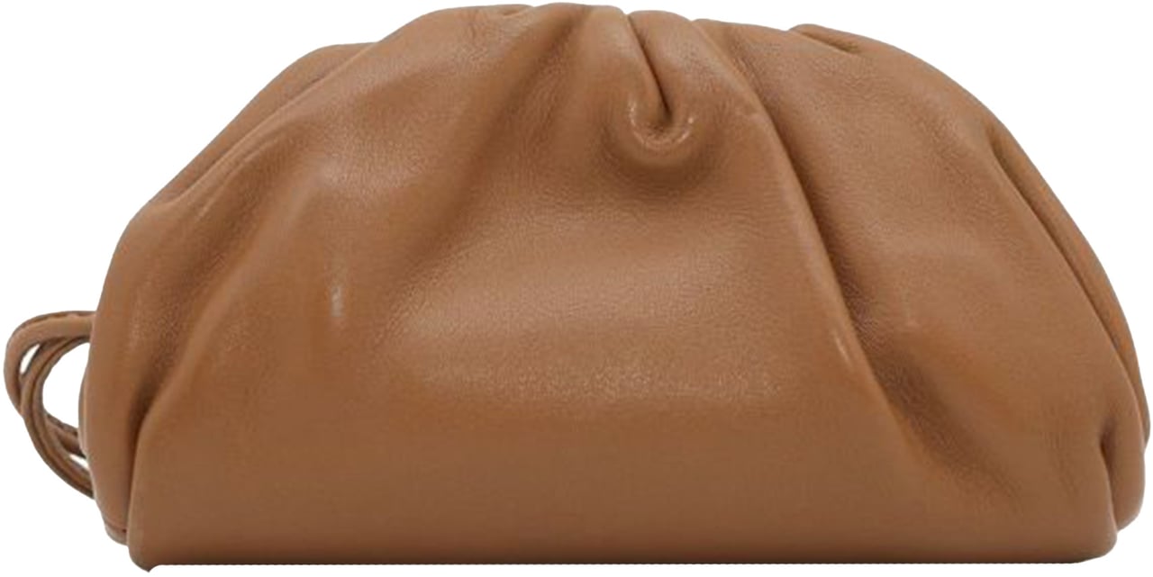 Bottega Veneta Lambskin The Extra Mini Pouch Crossbody Bruin