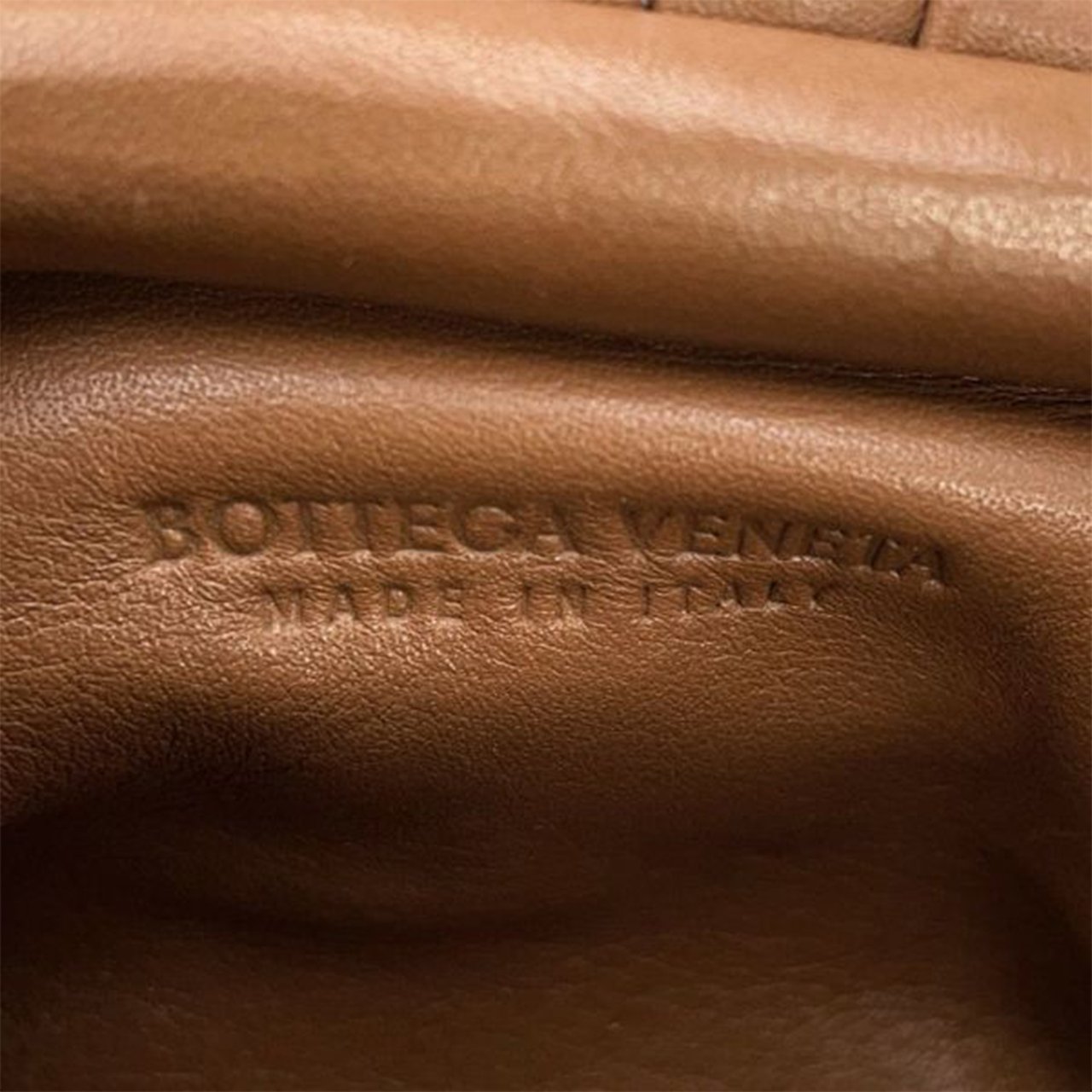 Bottega Veneta Lambskin The Extra Mini Pouch Crossbody Bruin