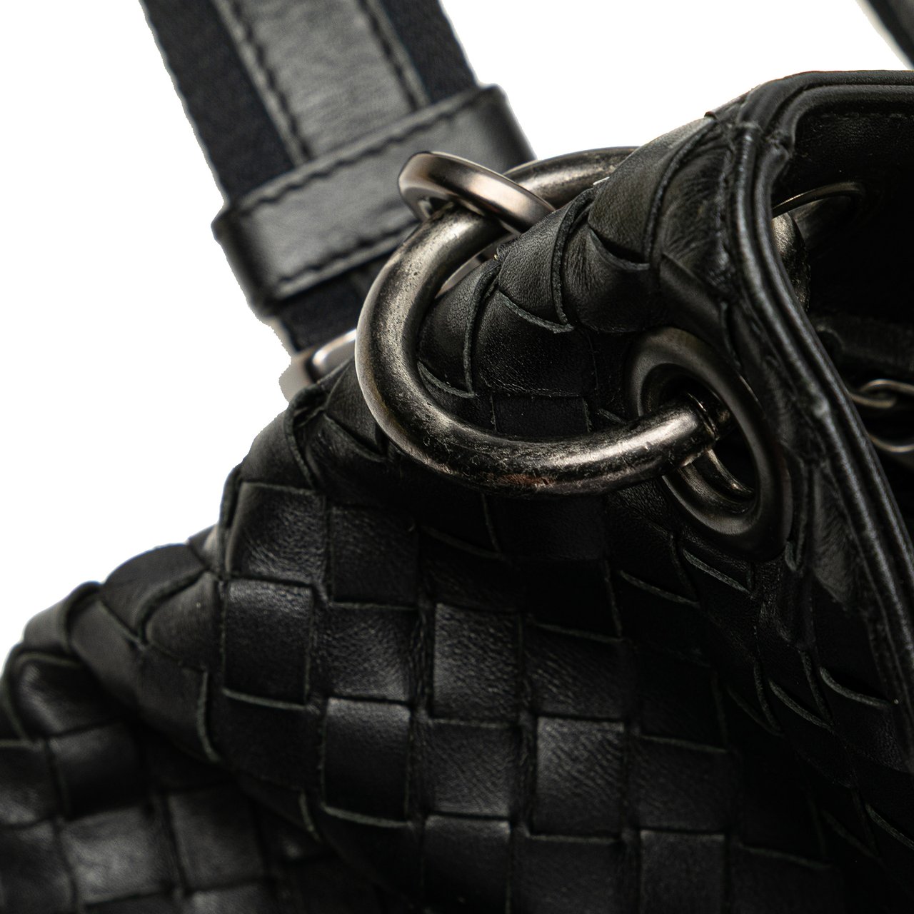 Bottega Veneta Nappa Intrecciato VN Crossbody Zwart