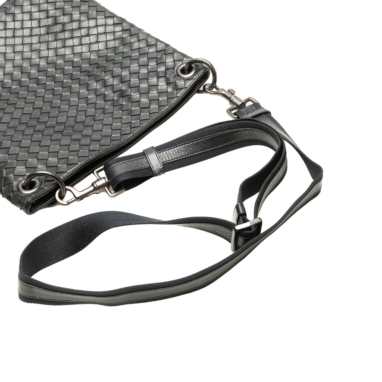 Bottega Veneta Nappa Intrecciato VN Crossbody Zwart