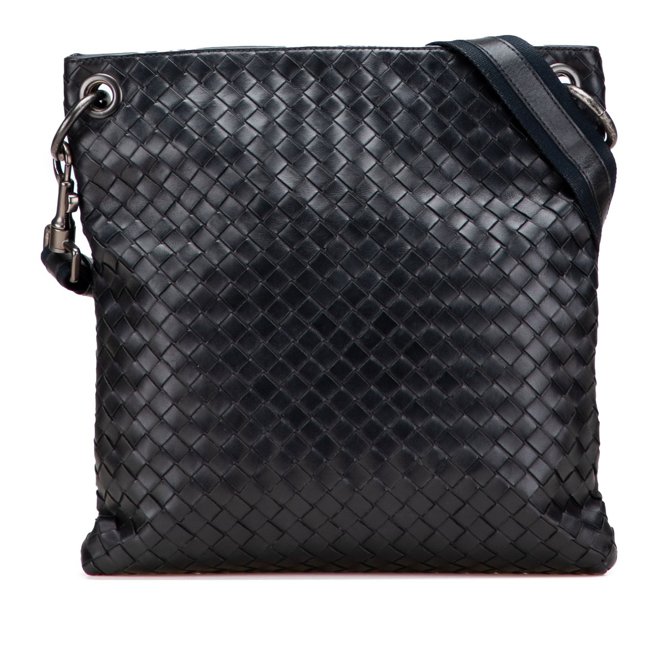 Bottega Veneta Nappa Intrecciato VN Crossbody Zwart