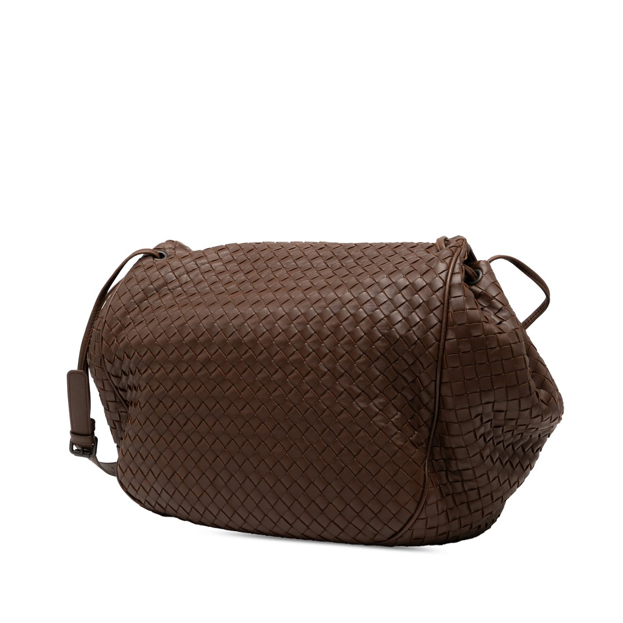 Bottega Veneta Nappa Intrecciato Flap Crossbody Bruin