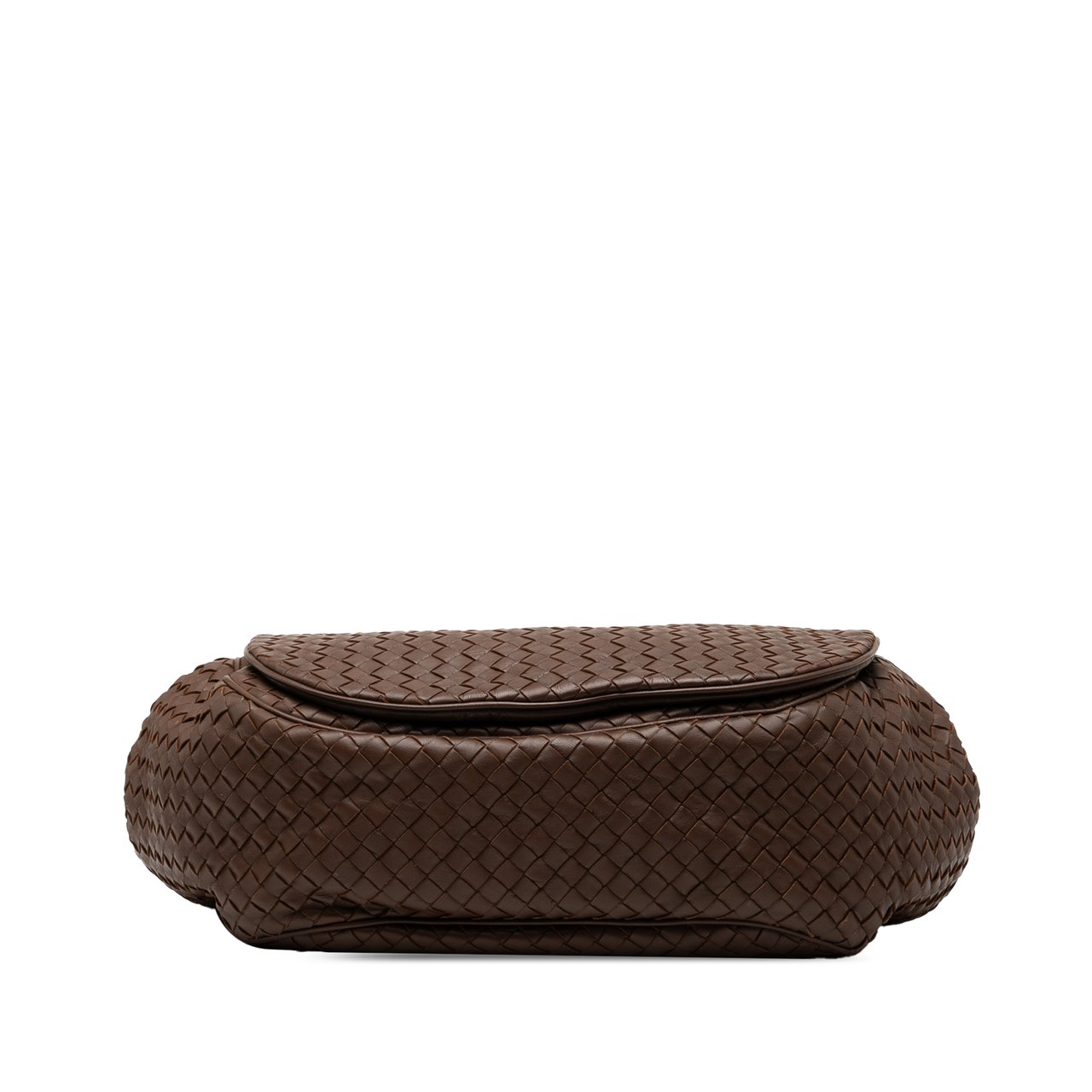 Bottega Veneta Nappa Intrecciato Flap Crossbody Bruin