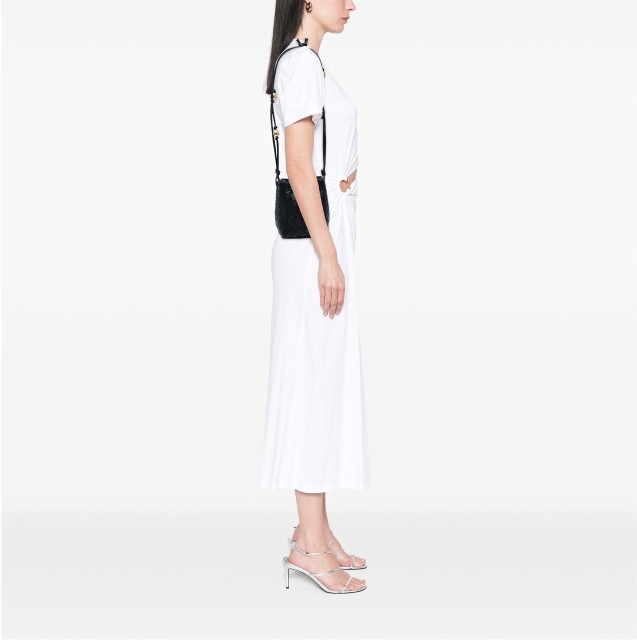 Bottega Veneta Small Nappa Intrecciato Bucket Bag Zwart