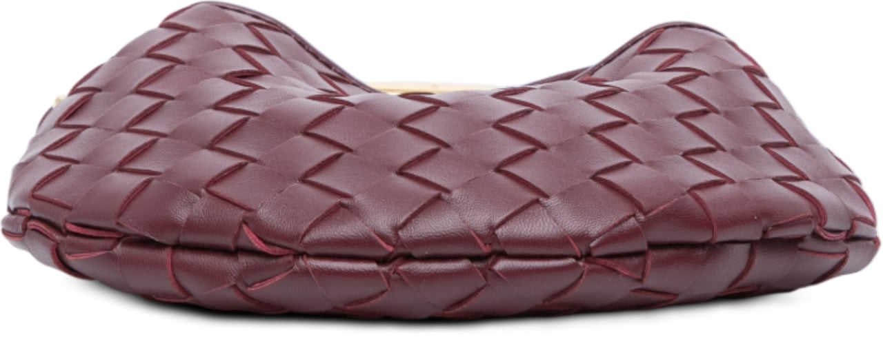 Bottega Veneta Baby Lambskin Intrecciato Sardine Satchel Rood