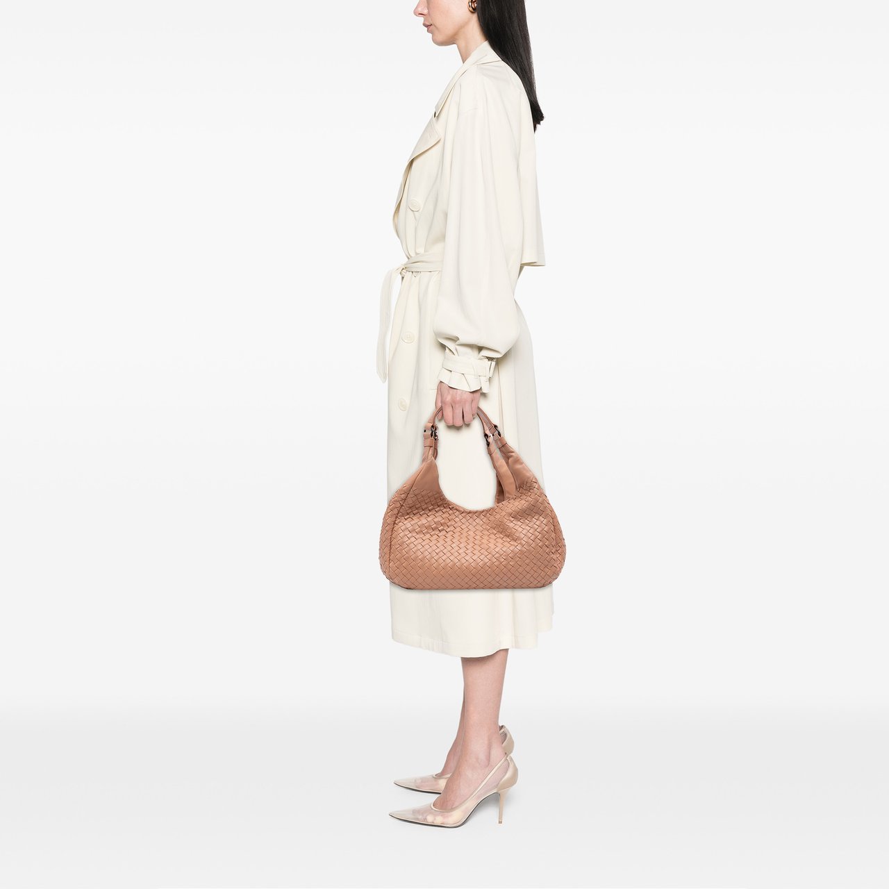 Bottega Veneta Medium Nappa Intrecciato Campana Hobo Bruin