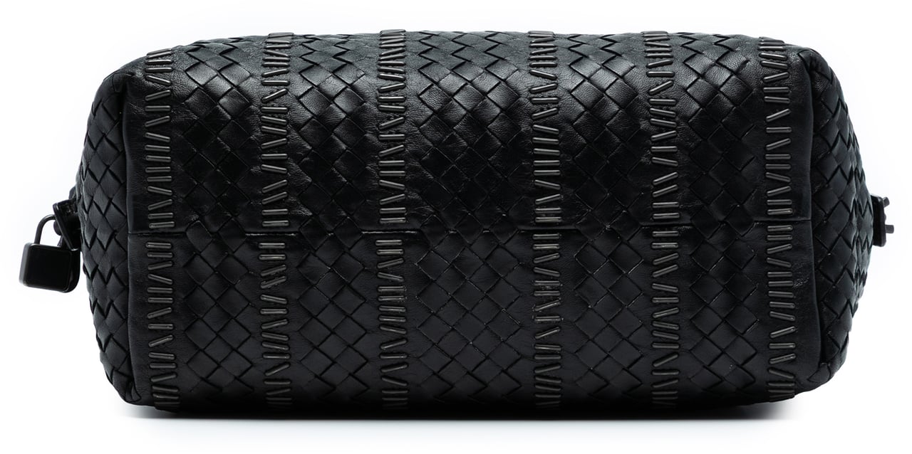 Bottega Veneta Nappa Intrecciato Stitched Handbag Zwart