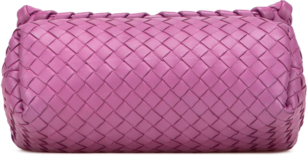 Bottega Veneta Baby Nappa Intrecciato Olimpia Crossbody Roze