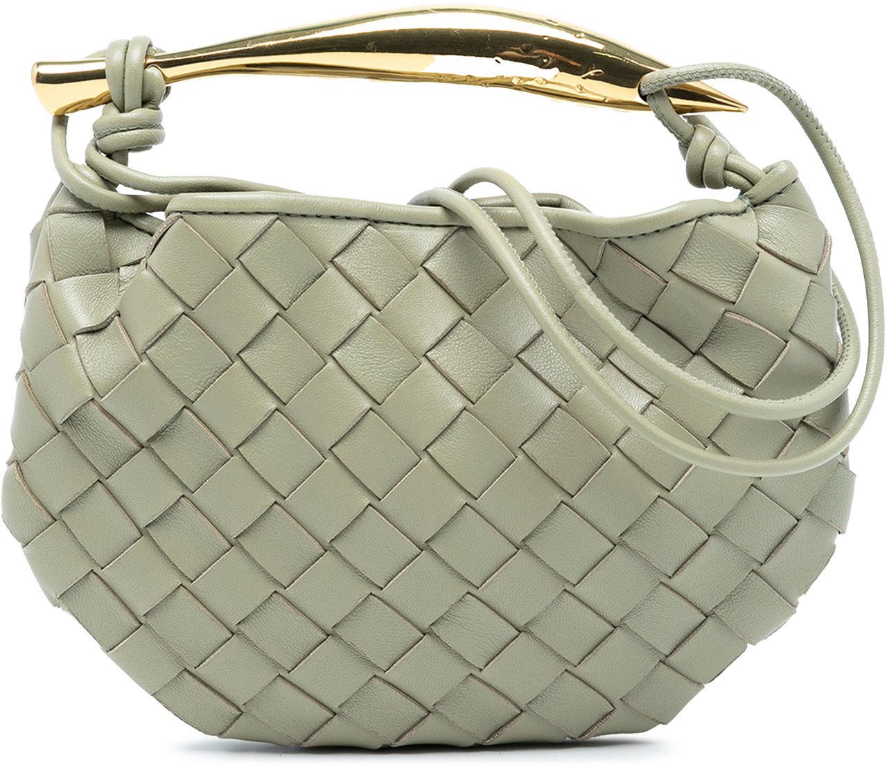 Bottega Veneta Baby Lambskin Intrecciato Sardine Grijs