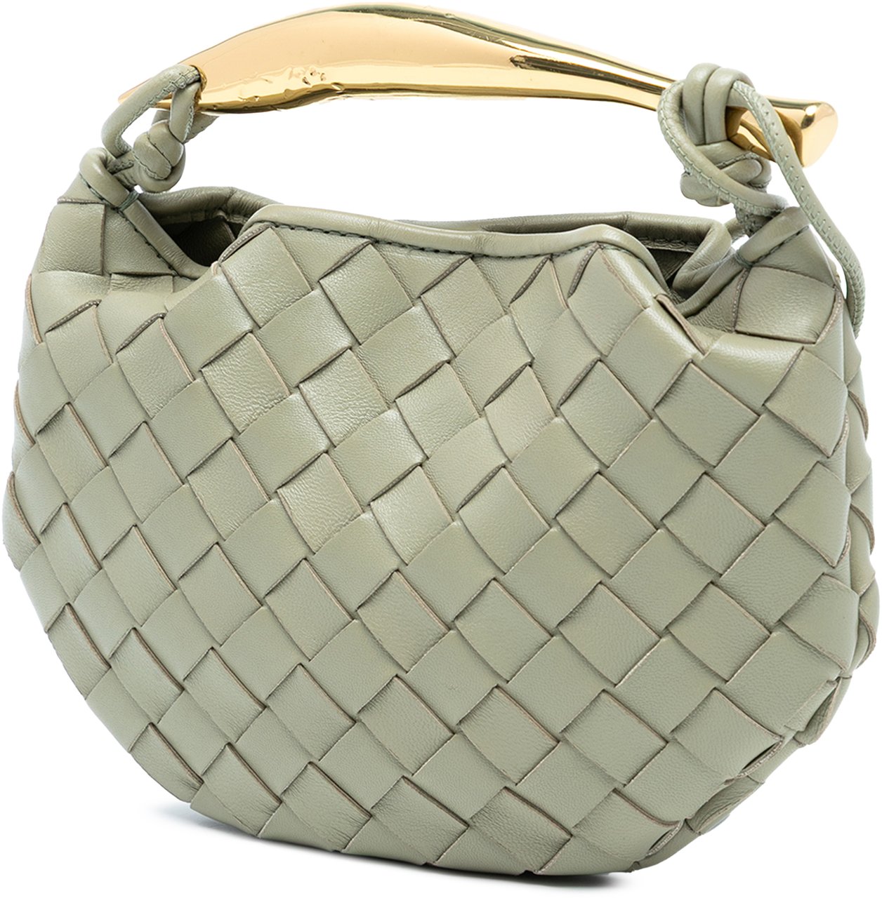 Bottega Veneta Baby Lambskin Intrecciato Sardine Grijs