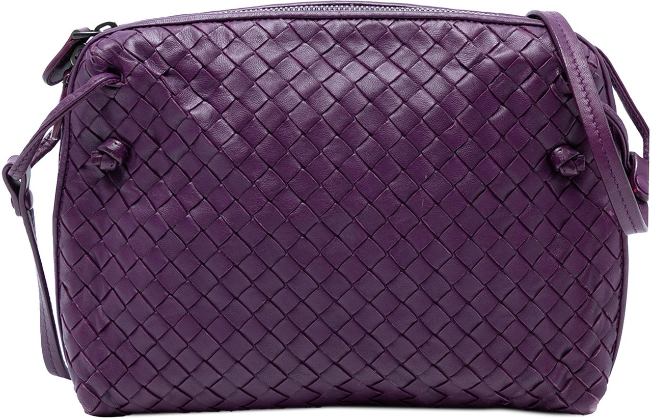 Bottega Veneta Nappa Intrecciato Nodini Crossbody Paars