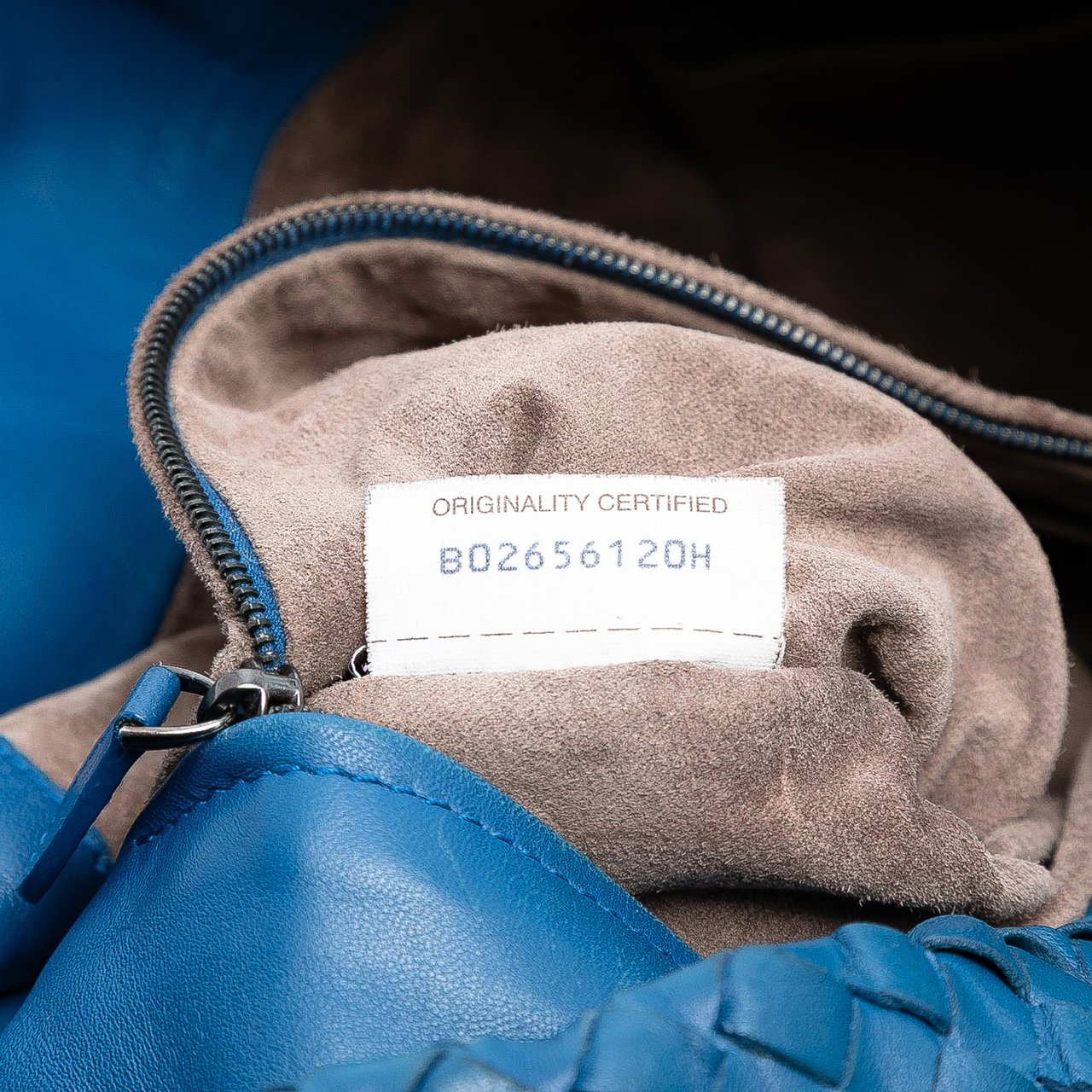 Bottega Veneta Nappa Intrecciato Drawstring Shoulder Bag Blauw