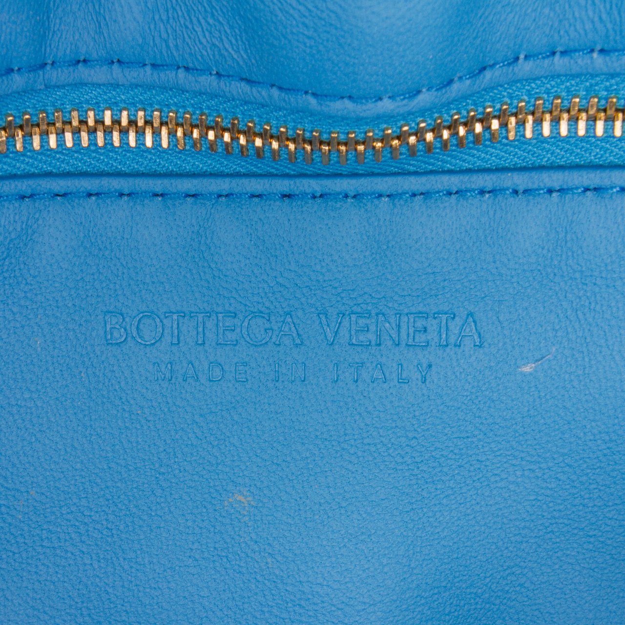 Bottega Veneta Nappa Intrecciato Padded Chain Cassette Satchel Blauw